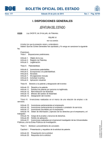 BOLETÍN OFICIAL DEL ESTADO JEFATURA DEL ESTADO I. DISPOSICIONES GENERALES 8328