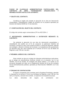 PLIEGO DE CLAÚSULAS ADMINISTRATIVAS PARTICULARES DEL REHABILITACIÓN CASTILLO DE ALPUENTE”.