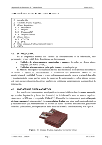 unida de almacenamiento segundario