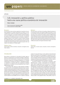 I+D, innovación y política pública: Resumen: Abstract