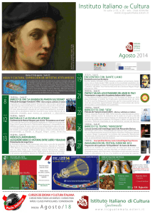 Agenda Cultural AGOSTO 2014