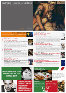 Agenda Cultural ABRIL 2014