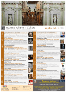 Agenda Cultural SEPTIEMBRE 2012