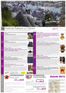 Agenda Cultural ABRIL 2012