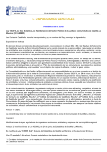 Ley 13-2010 de Reordenación del Sector Público en Castilla-La Mancha