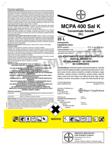 MCPA 400 Sal K (ex WEEDOUT 400 SL de Bayer)