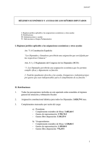 régimen económico de los miembros del Congreso de los Diputados