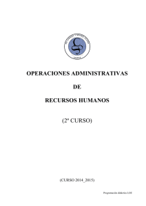Operaciones administrativas de recursos humanos.