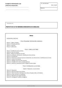 Proyecto de Ley de Memoria Democrática de Andalucia