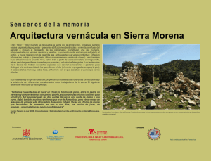 Arquitectura vernácula en Sierra Morena Senderos de la memoria