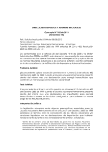 Concepto 962-13 _Aduanero - Usuarios Aduaneros Permanentes - Sanciones_