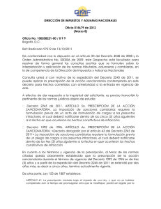 Oficio 015679-12 (Cambiario - prescripcion)