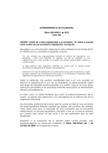 Oficio 220-092011-13 Cesion de cuotas adjudicadas a un heredero