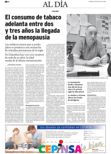  CONGRESO CLIMATERIO Y MENOPAUSIA 2007- nota de prensa