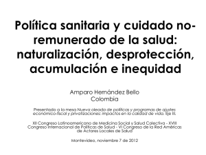 Download do arquivo Política sanitaria y cuidado no-remunerado de la salud Amparo Hernández