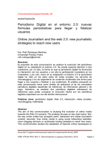 Periodismo digital en el entorno 2.0.: nuevas f rmulas period sticas para llegar y fidelizar usuarios, de Ruth Rodr guez Mart nez, Universitat Pompeu Fabra, UPF, Barcelona.