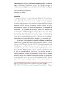 Resultados de evaluaci n de proyectos piloto de experimentaci n del cr dito europeo en la universidad de La Laguna, de Lidia Cabrera P rez, Universidad de La Laguna.
