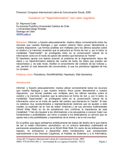 Construir un hiperinformativo con valor cognitivo , de Raymond Colle, Santiago de Chile.