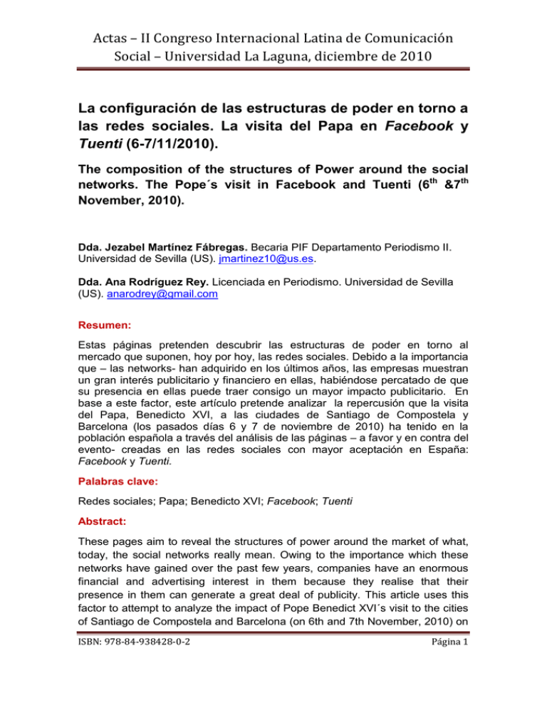 * La Configuraci N De Las Estructuras De Poder En Torno A Las Redes ...