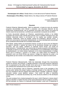 * Dramaturgias de lo difuso. Reality fictions, el cine-denuncia de Frederick Wiseman, de Jos Ignacio Lorente, Universidad del Pa s Vasco