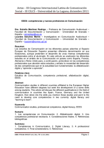 188 - EEES: competencias y nuevas profesiones en Comunicaci n , Estrella Mart nez Rodrigo y Lourdes S nchez Mart n, Universidad de Granada