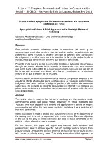 104 - La cultura de la apropiación: Un breve acercamiento a la naturaleza nostálgica del remix , Estefanía Martínez, Universidad de Málaga