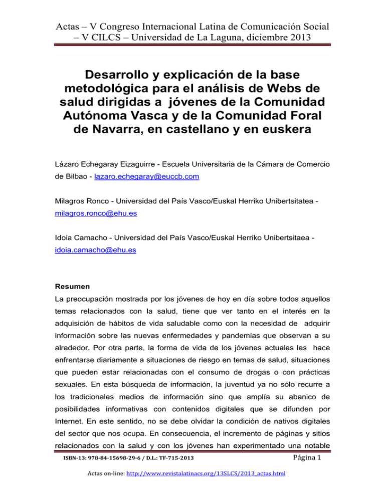 Desarrollo Y Explicaci N De La Base Metodol Gica Para El An Lisis De ...