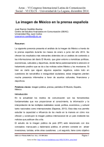 La imagen de México en la prensa española, de José Ramón Santillán Buelna  Centro de Estudios Avanzados en Comunicación (GEAC), Universidad Rey Juan Carlos (España)