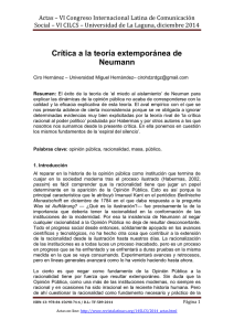 Crítica a la teoría extemporánea de Neumann, de Ciro Hernánez  Universidad Miguel Hernández (España)