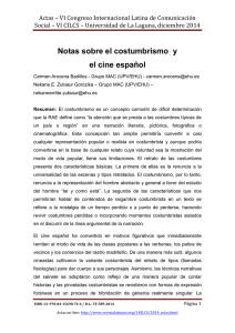 Notas sobre el costumbrismo y el cine español de Carmen Arocena Badillos y Nekane E. Zubiaur Gorozika  Grupo MAC (UPV/EHU) (España)