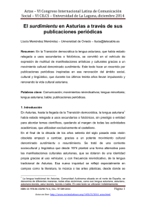El surdimientu en Asturias a través de sus publicaciones periódicas, de Llucía Menéndez Menéndez  Universidad de Oviedo (España)