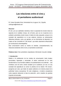 Las relaciones entre el cine y el periodismo audiovisual, de Carlos González Ávila - Universidad de La Laguna (España)