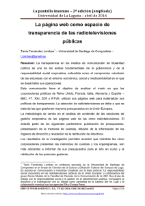 025.- La página web como espacio de transparencia de las radiotelevisiones públicas, de Tania Fernández Lombao  Universidad de Santiago de Compostela
