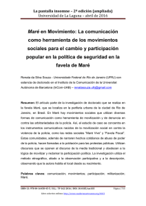 035.- Maré en Movimiento: La comunicación como herramienta de los movimientos sociales para el cambio y participación popular en la política de seguridad en la favela de Maré, de Renata da Silva Souza  Universidade Federal do Rio de Janeiro (UFRJ)