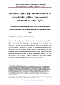 053.- Del Social Data al Big Data: evolución de la comunicación política y las campañas electorales en la Era Digital, de Carlos Elías  Universidad Carlos III de Madrid