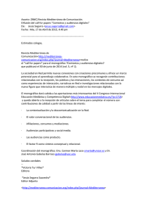 Revista Mediterr nea de Comunicaci n - monogr fico Contextos y audiencias digitales (30 de junio de 2014)