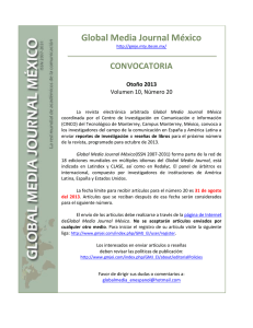 Global Media Journal M xico - Monterrey (hasta el 31 de agosto)
