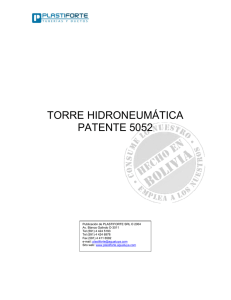 Datos Técnicos Torre Hidroneumática P5052