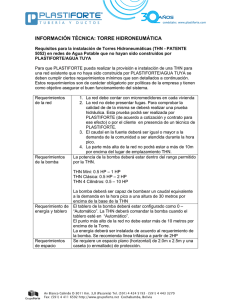 Requisitos para Instalación de Torre Hidroneumática P5052