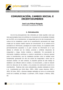 - Comunicaci n, cambio social e incertidumbres