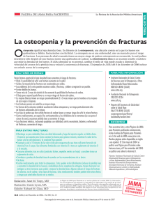 Osteopenia y prevencion de fracturas