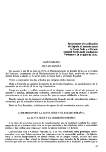 Instrumento de ratificación de España al acuerdo entre
