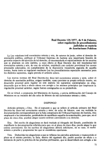 Real Decreto 125/1977, de 9 de Febrero, sobre regulación de procedimientos