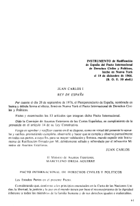 INSTRUMENTO de Ratificación de España del Pacto Internacional hecho en Nueva Yorl(