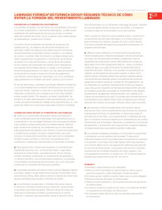 Resumen tÃ©cnico para evitar la torsiÃ³n de paneles con revestimiento laminado / Laminado de FormicaÂ® PDF (99.77 kb)