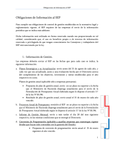 Obligaciones de Información al SEP