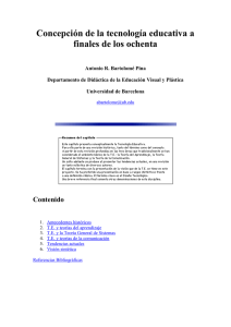 Lectura 2. ConcepciÃ³n de la tecnologÃ­a educativa a finales de los ochenta