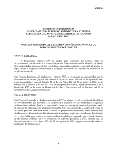 May 14, 2012 - Draft of First Amendment to Regulation No. 7397 for Real Estate Disposal (In Spanish)