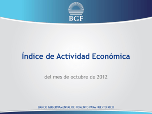 Índice de Actividad Económica del mes de octubre de 2012