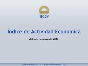 Índice de Actividad Económica del mes de mayo de 2012
